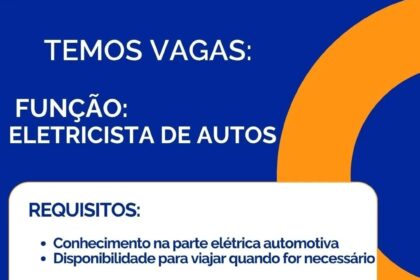 Vaga para Eletricista de Autos