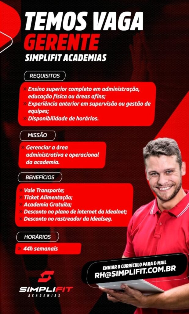 Vaga para Gerente