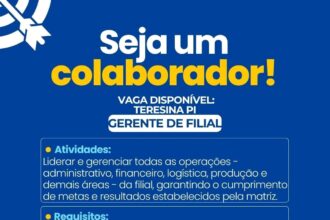 Vaga para Gerente de Filial