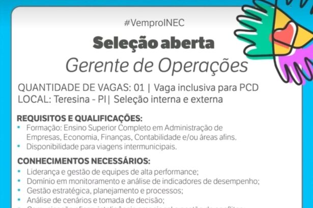 Vaga para Gerente de Operações