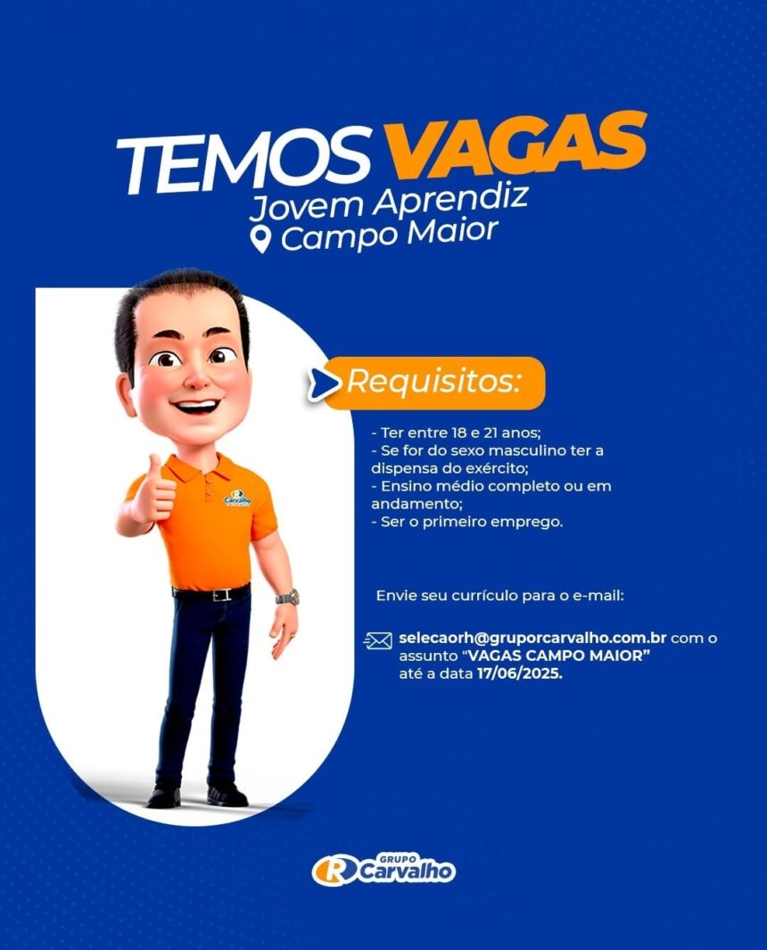 Vaga para Jovem Aprendiz em Campo Maior
