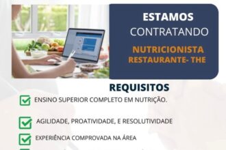 Vaga para Nutricionista