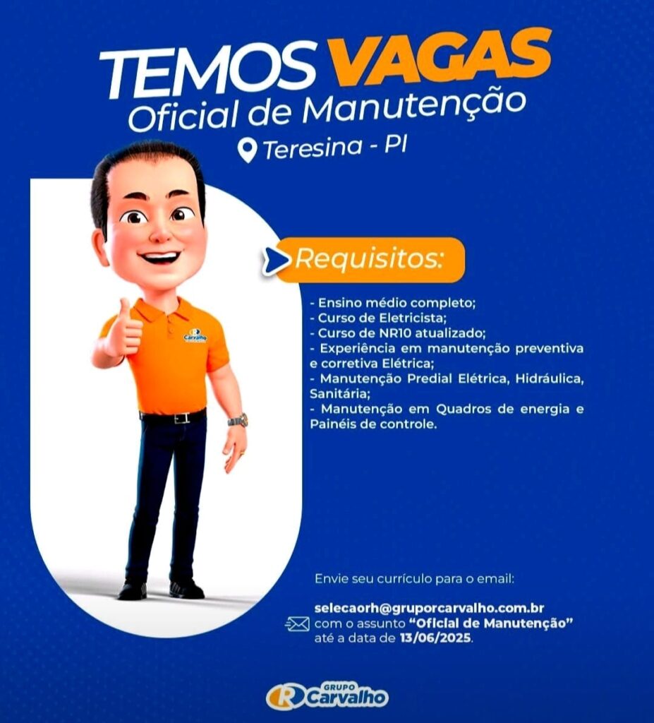 Vaga para Oficial de Manutenção