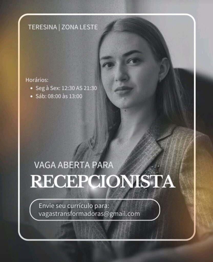 Vaga para Recepcionista