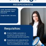Vaga para Recepcionista