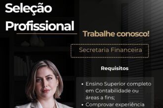 Vaga para Secretaria Financeira