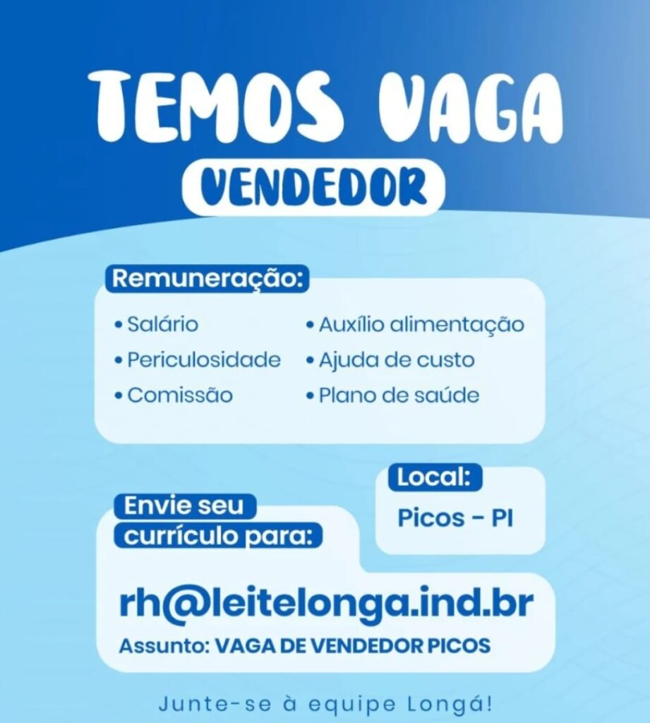 Vaga para Vendedor