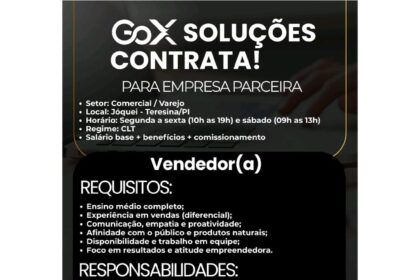 Vaga para Vendedor(a)