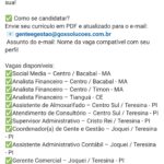 Diversas vagas em Teresina