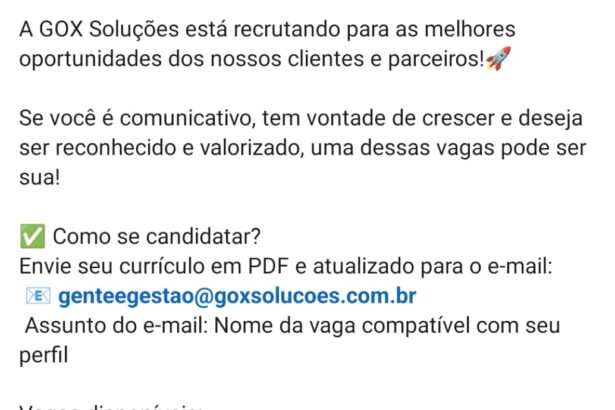 Diversas vagas em Teresina