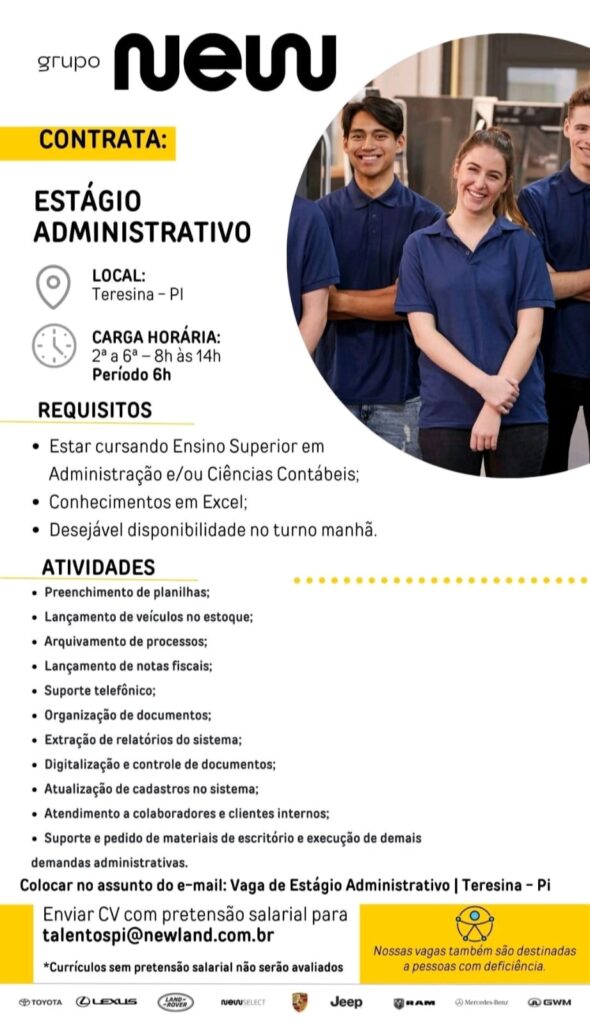 Vaga de Estágio para Administração