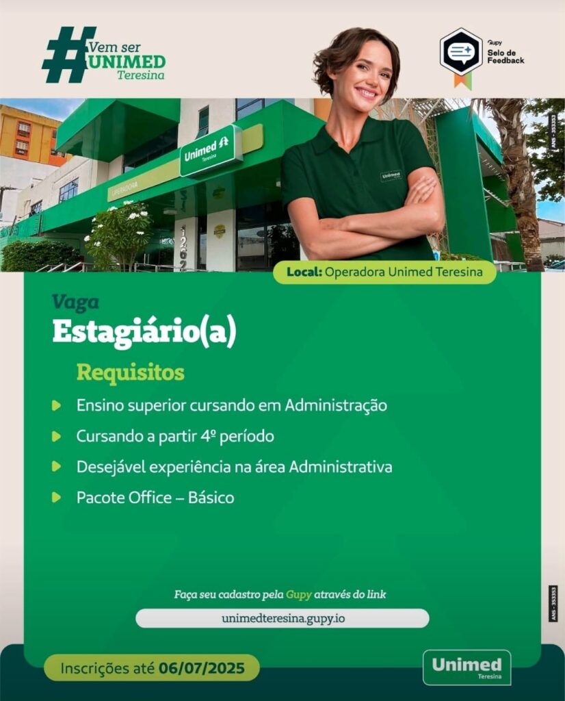 Vaga de Estágio para Administração