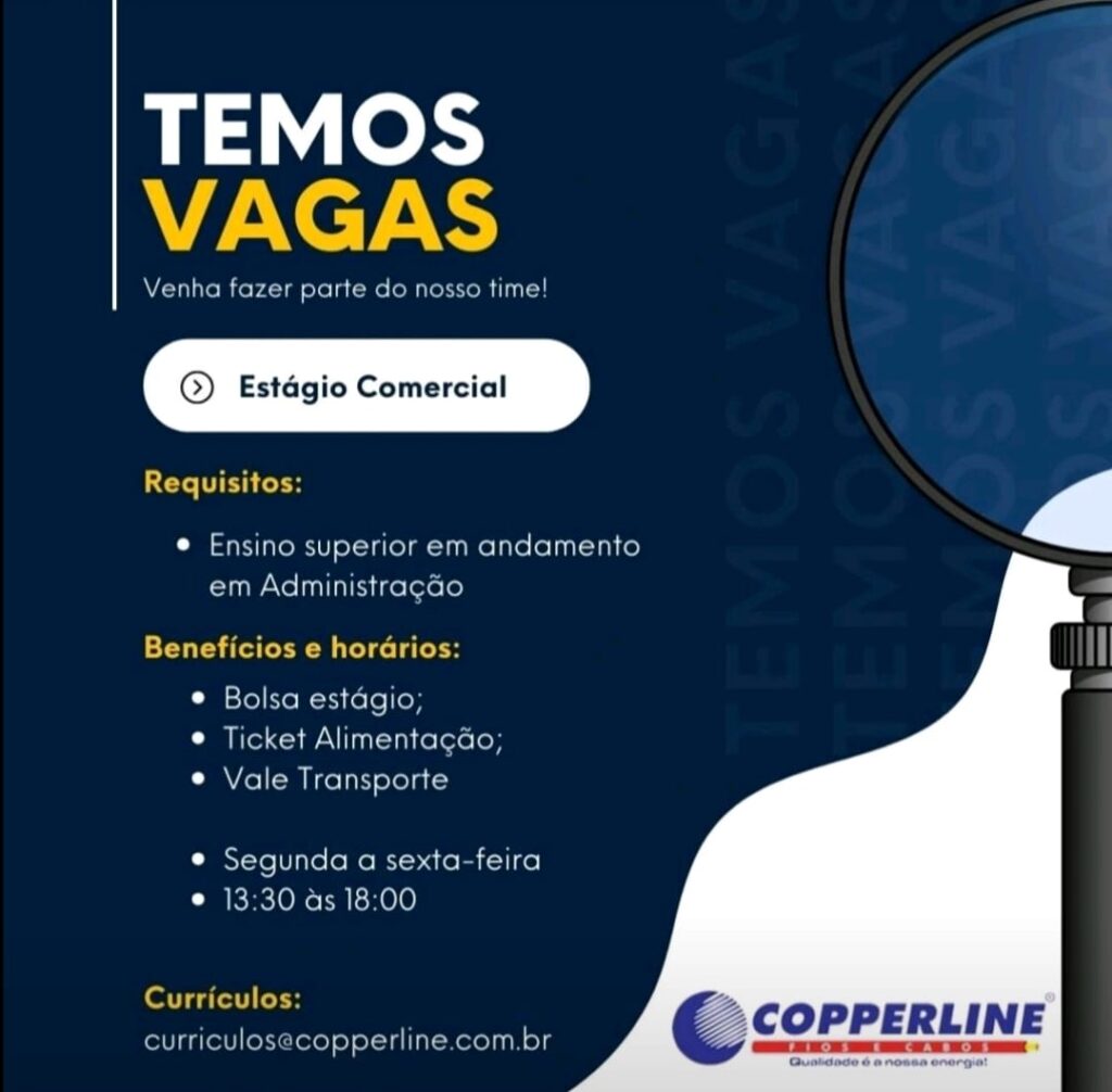 Vaga de Estágio para Comercial