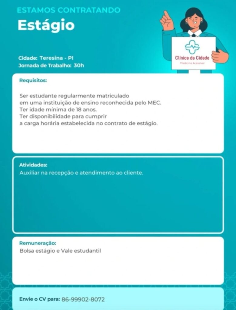 Vaga de Estágio para Ensino Superior
