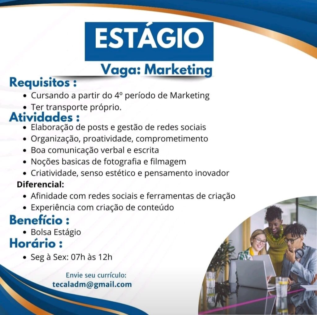 Vaga de Estágio para Marketing