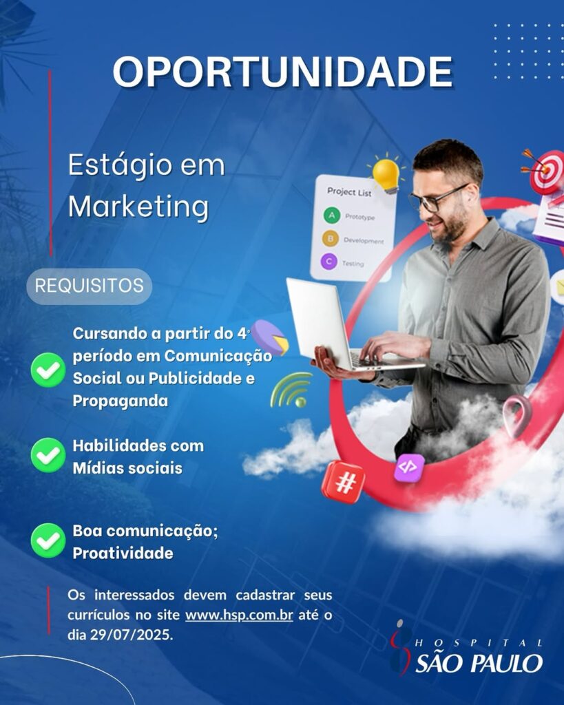 Vaga de Estágio para Marketing