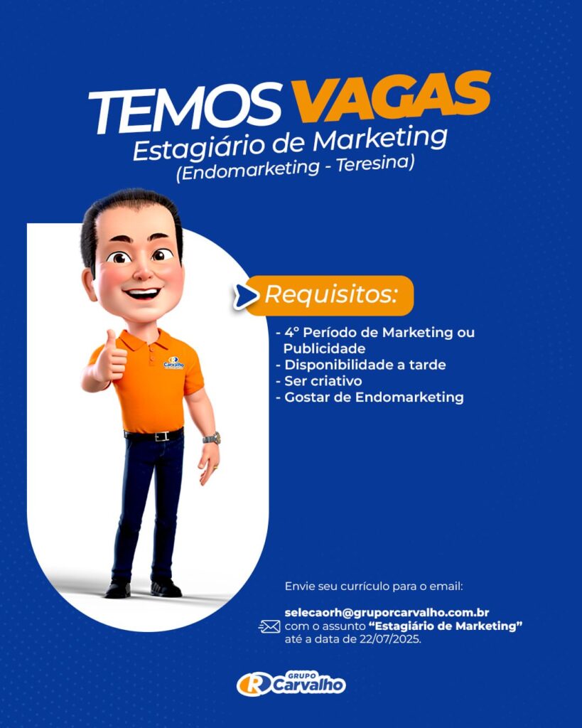 Vaga de Estágio para Marketing