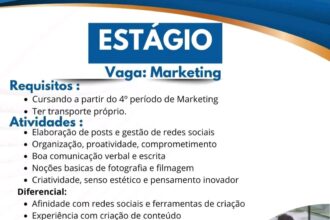 Vaga de Estágio para Marketing