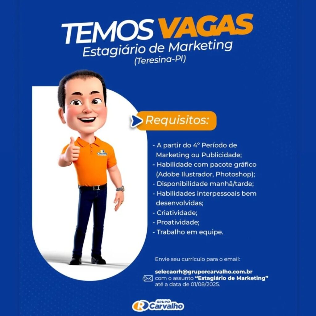 Vaga de Estágio para Marketing em Teresina