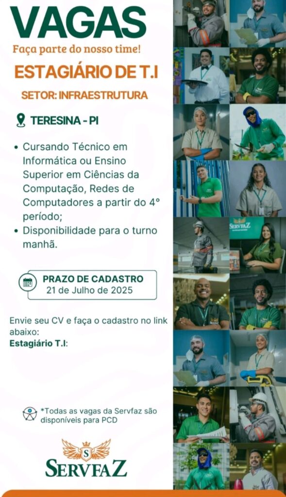 Vaga de Estágio para TI