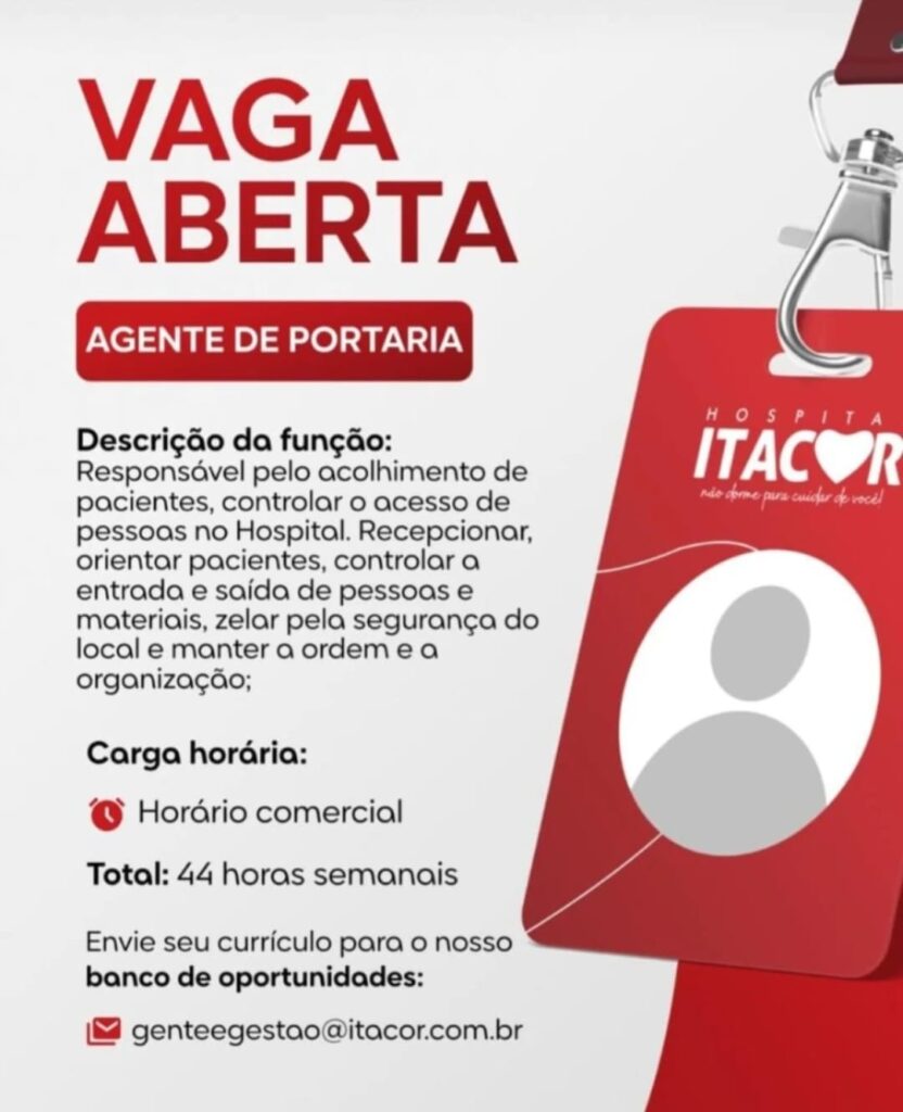 Vaga para Agente de Portaria