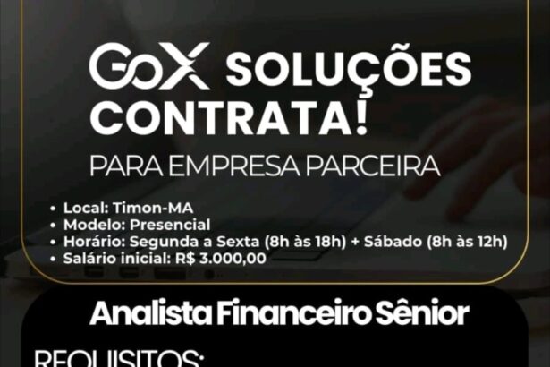 Vaga para Analista Financeiro Sênior