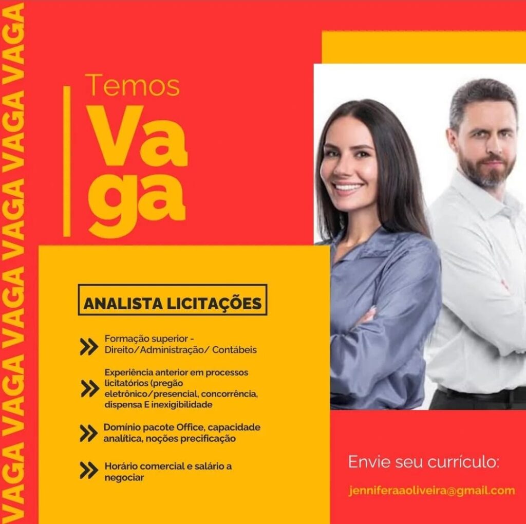 Vaga para Analista de Licitações