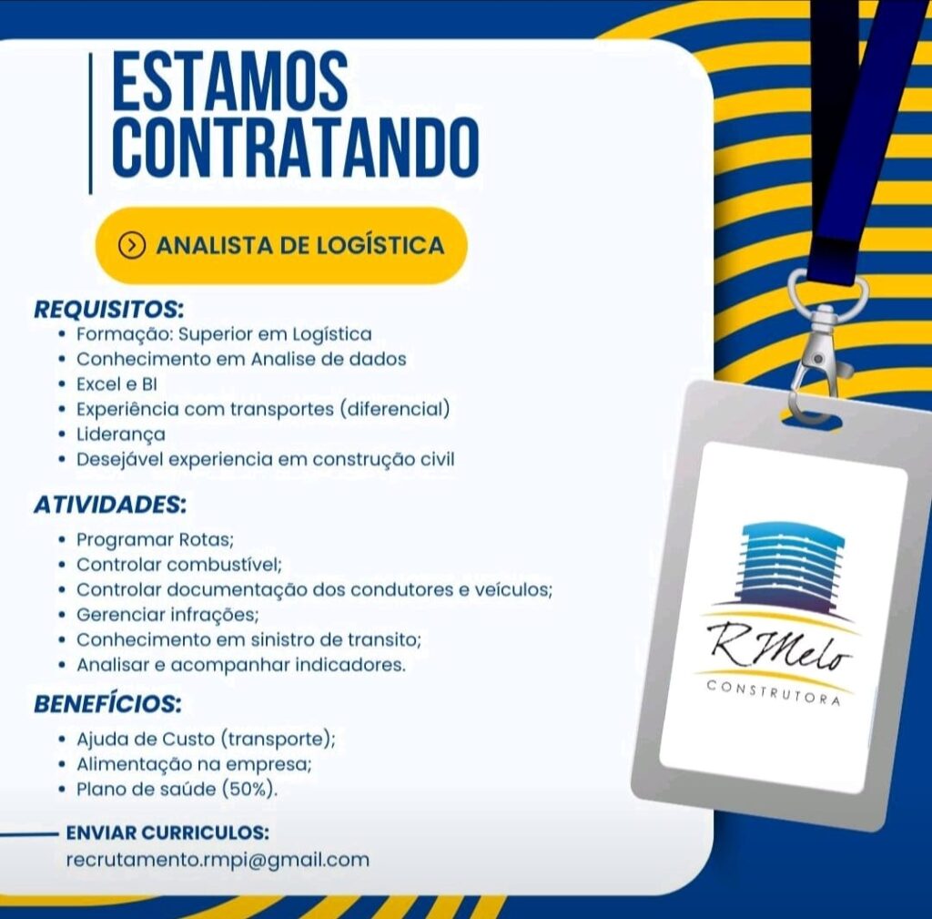 Vaga para Analista de Logística