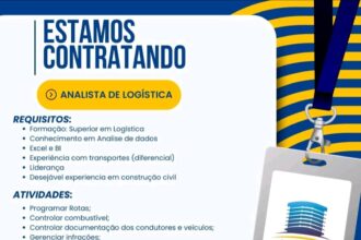 Vaga para Analista de Logística