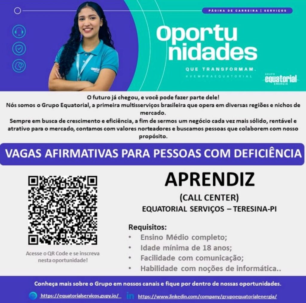 Vaga para Aprendiz (PCD)