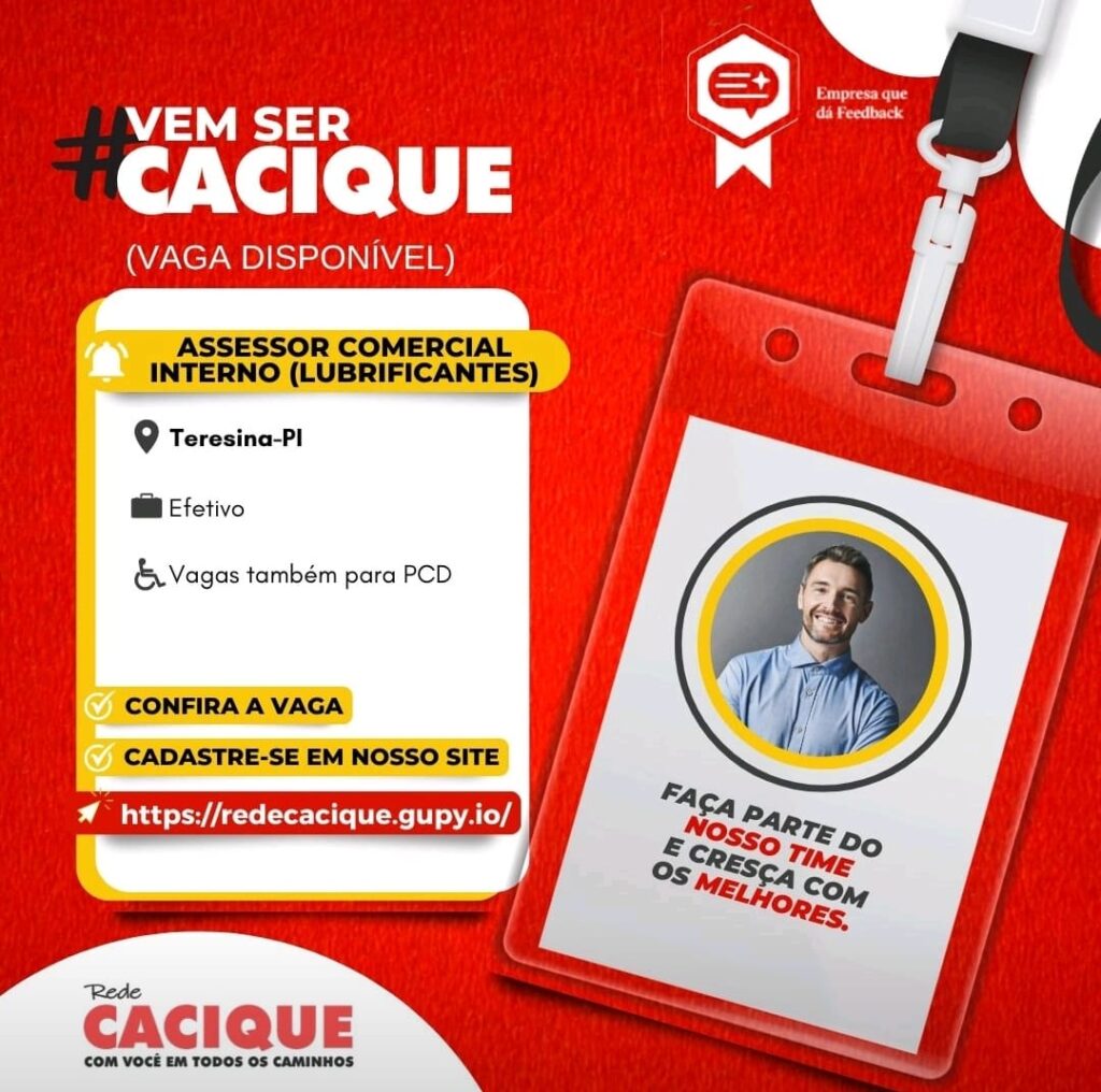 Vaga para Assessor Comercial Interno