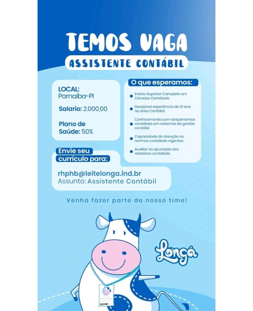 Vaga para Assistente Contábil