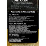Vaga para Assistente de Almoxarifado