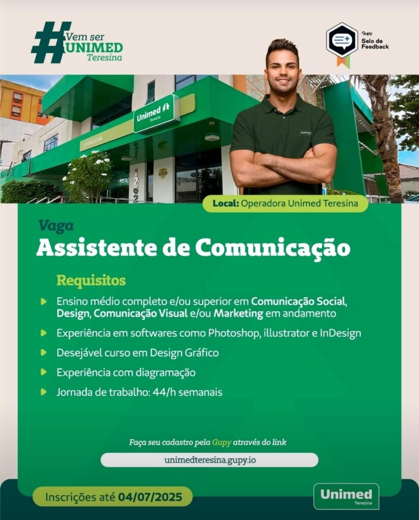 Vaga para Assistente de Comunicação