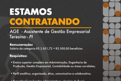 Vaga para Assistente de Gestão Empresarial