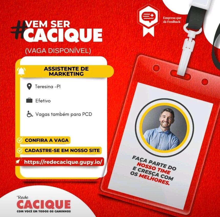 Vaga para Assistente de Marketing