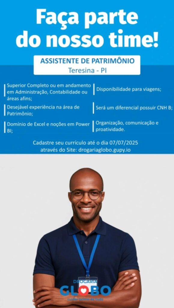 Vaga para Assistente de Patrimônio