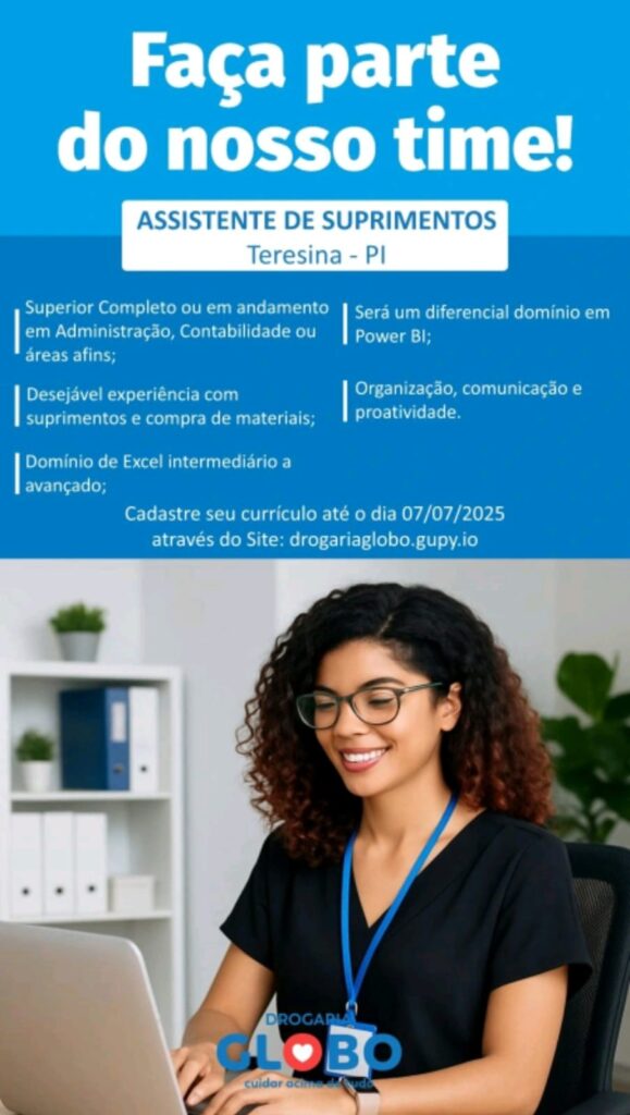 Vaga para Assistente de Suprimentos
