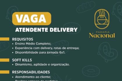 Vaga para Atendente Delivery