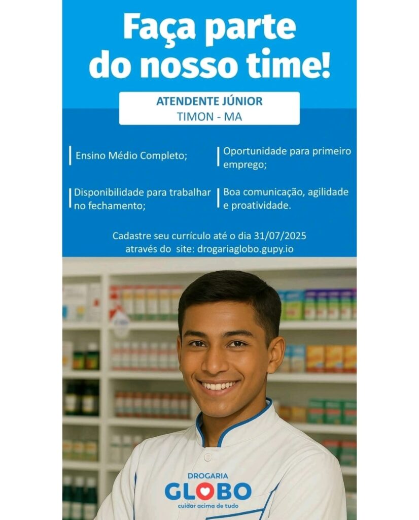 Vaga para Atendente Júnior em Timon