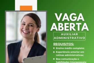 Vaga para Auxiliar Administrativo