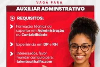 Vaga para Auxiliar Administrativo