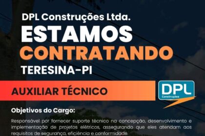 Vaga para Auxiliar Técnico