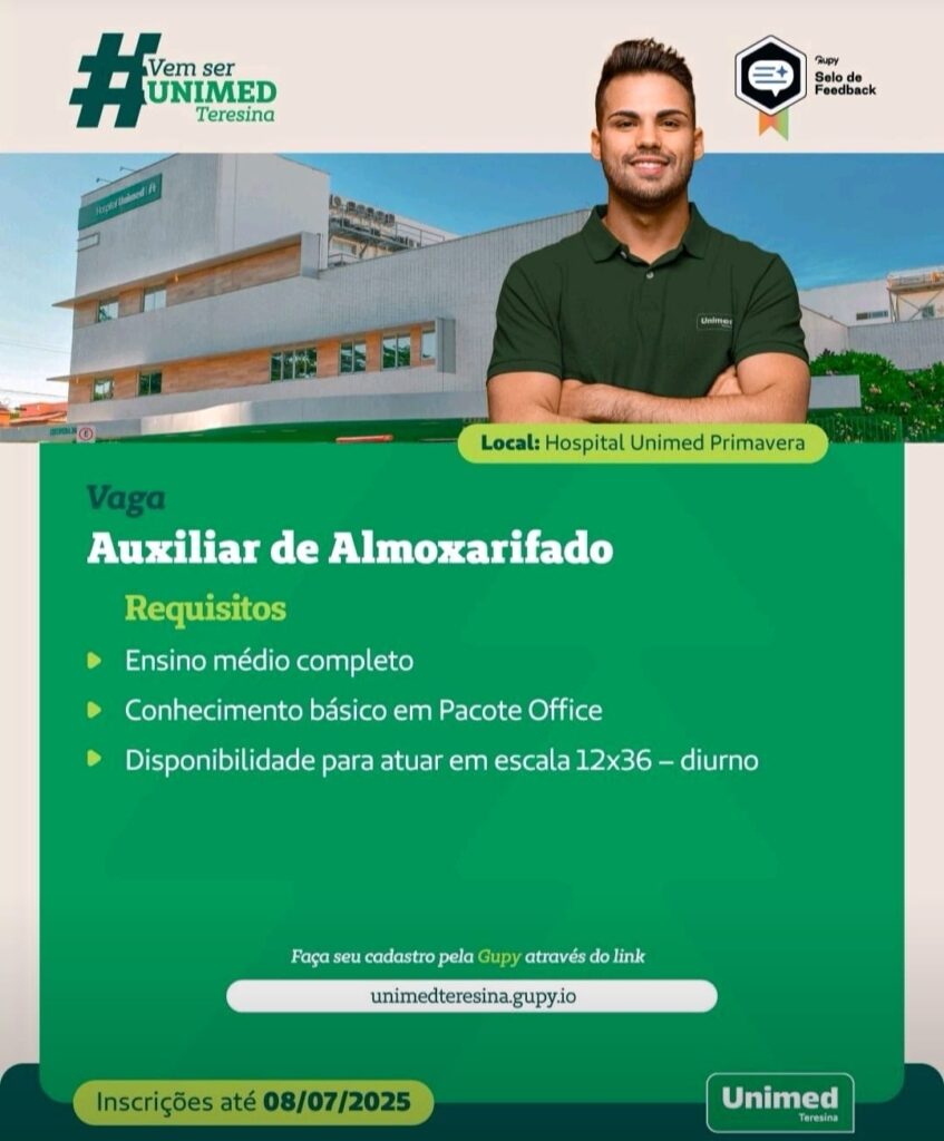 Vaga para Auxiliar de Almoxarifado