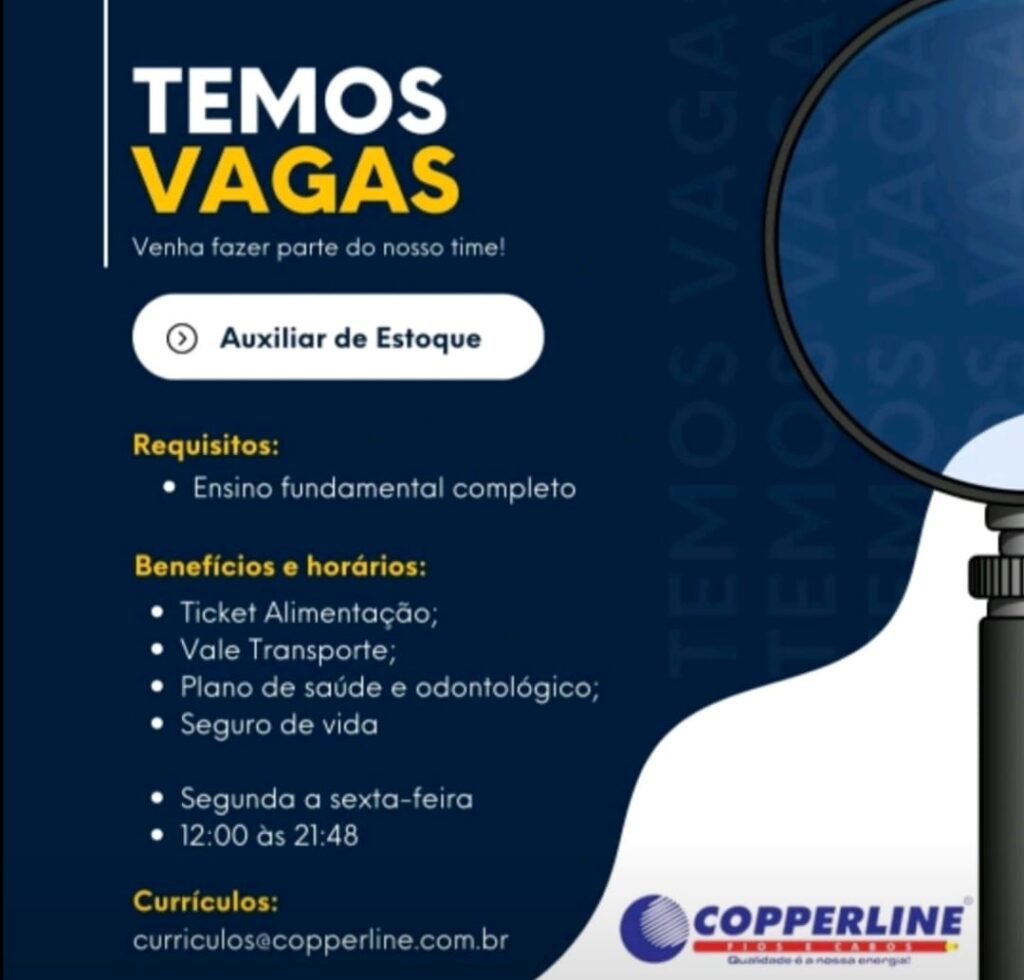 Vaga para Auxiliar de Estoque