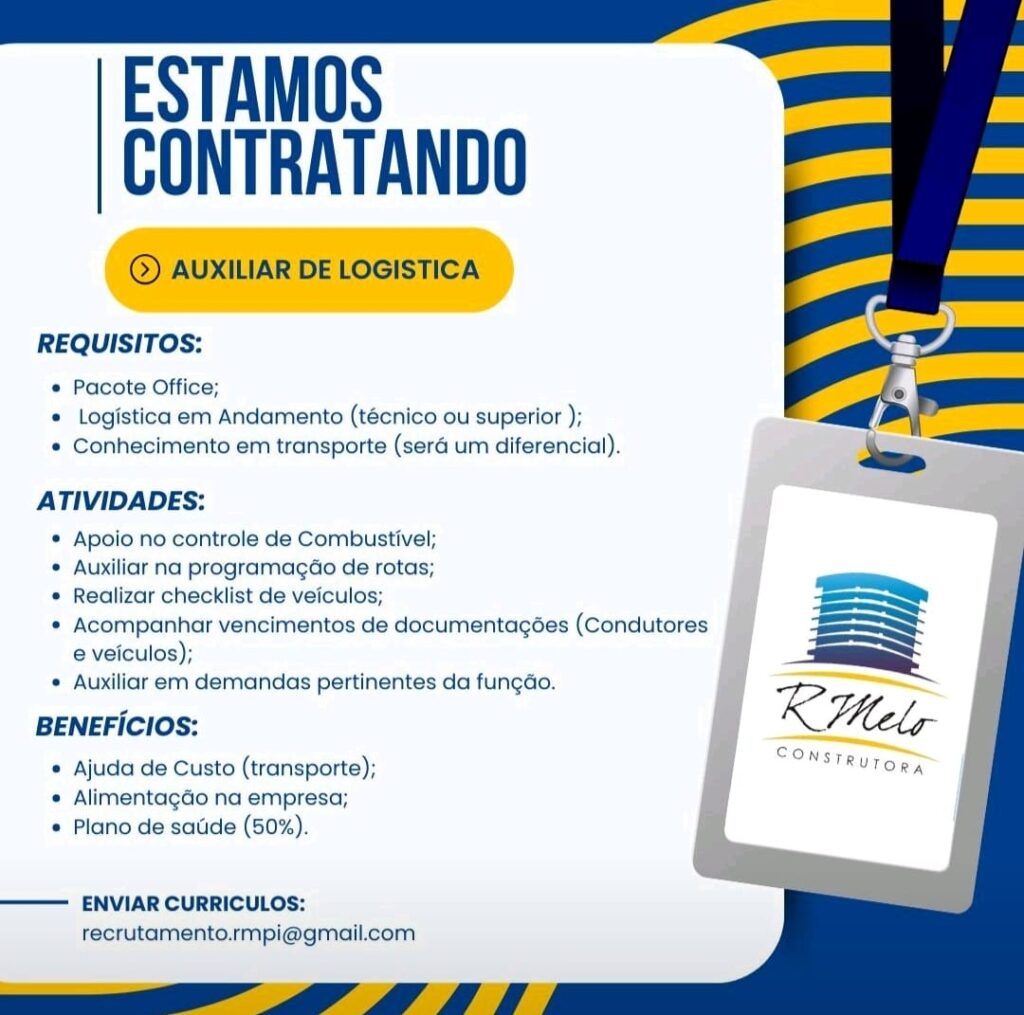 Vaga para Auxiliar de Logística