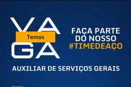 Vaga para Auxiliar de Serviços Gerais