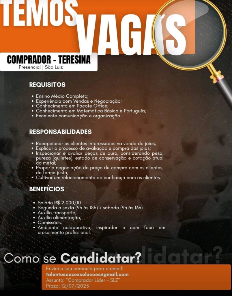 Vaga para Comprador