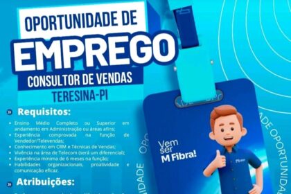 Vaga para Consultor de Vendas
