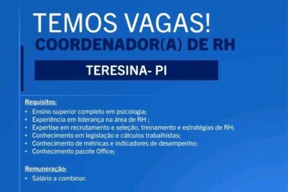 Vaga para Coordenador(a) de RH